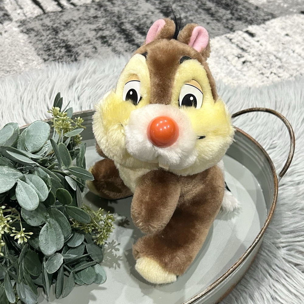 Rare Vintage Disney DISNEYLAND WDW Plush 9" DALE The CHIPMUNK Korea Walt Disney